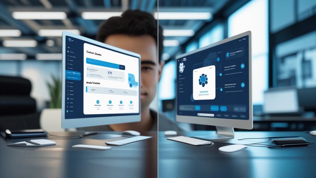 Custom AI Development vs Off-the-Shelf Solutions- Banner Blog SMT
